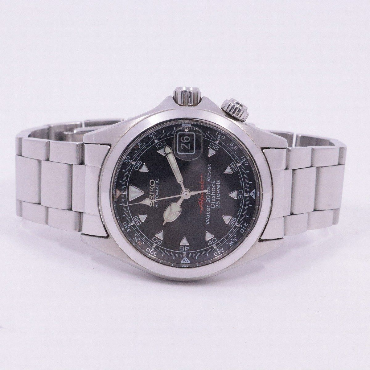 SEIKO Alpinist 4S15-6000 SCVF005 Automatic Black Dial Men's Watch