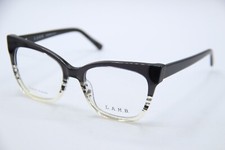 NEW L.A.M.B. LAMB LA066 GREY B:43 BLK YELLOW AUTHENTIC DESIGNER EYEGLASSES 52-18