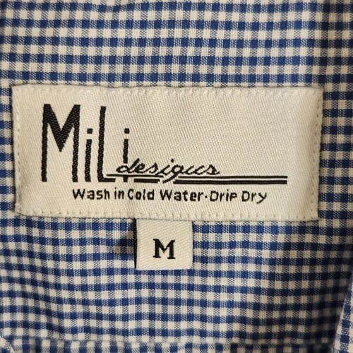 Mili Designs Vintage Las Vegas Gambling Gingham Blouse Rhinestones Size M - Picture 8 of 9
