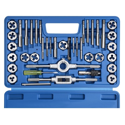 40pcs Metric Tap and Die Set, Metric Standard Rethreading Tool Kit, Coarse an...