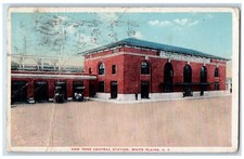 1918 New York Central Station Exterior White Plains New York NY Posted Postcard