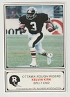 1982 Jogo Kelvin Kirk Card #12 Ottawa Rough Riders Dayton