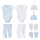 Unisex Baby Girl Clothes Sets Bodysuits+Pants+Hats+Glov es/Bibs Baby Boy Clothes