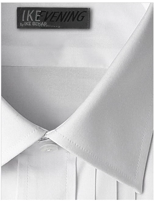 Nueva Camisa Esmoquin IKE BEHAR 100% ALGODÓN Puño Francés 17/34-5 Extendido GRATIS Gemelos Foto 2 de 3