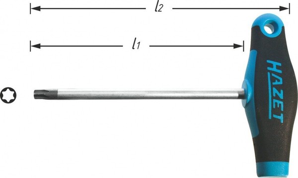 Hazet Schraubendreher Mit T-Griff- Innen Torx® Profil - 136 Mm 828-T25-image