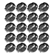 20Pcs Button Coin Cell Battery Socket Holder Case Black CR2025 CR2032 USA Stock