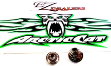 Vintage Arctic Cat Seat Snaps NICKEL Cat Head Panther Puma Lynx EXT King Kat