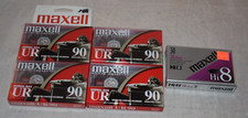 Maxwell 4 UR 90 Audio Tapes 1 Hi 8 XR-Metal 30 Camcorder Tape Lot New Old Stock