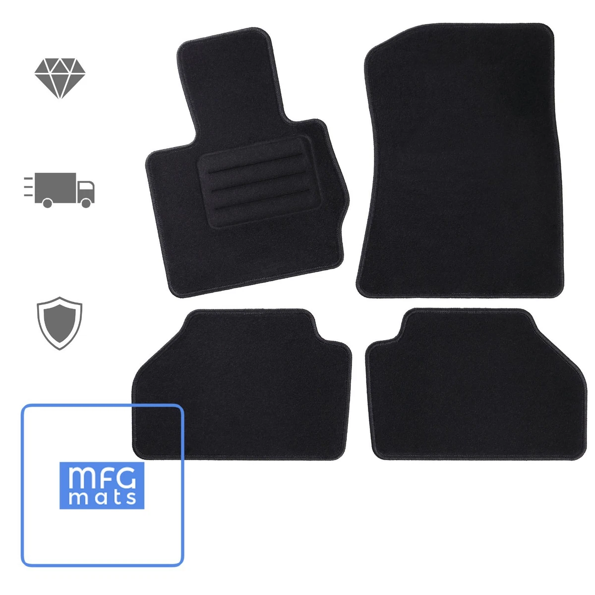Set Tappetini Auto OMAC Premium In TPE – Compatibile Con BMW X3 F25 (2010-2017) – Incluse Protezione Per Bagagliaio – Antiscivolo E Alto Bordo