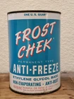 Vintage FROST CHEK Anti Freeze Motor Oil Qt Gas Station metal can