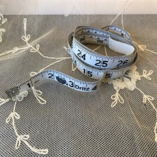 Vintage Dritz White 60" Fiberglass Sewing Measuring Tape Regular & Large Print