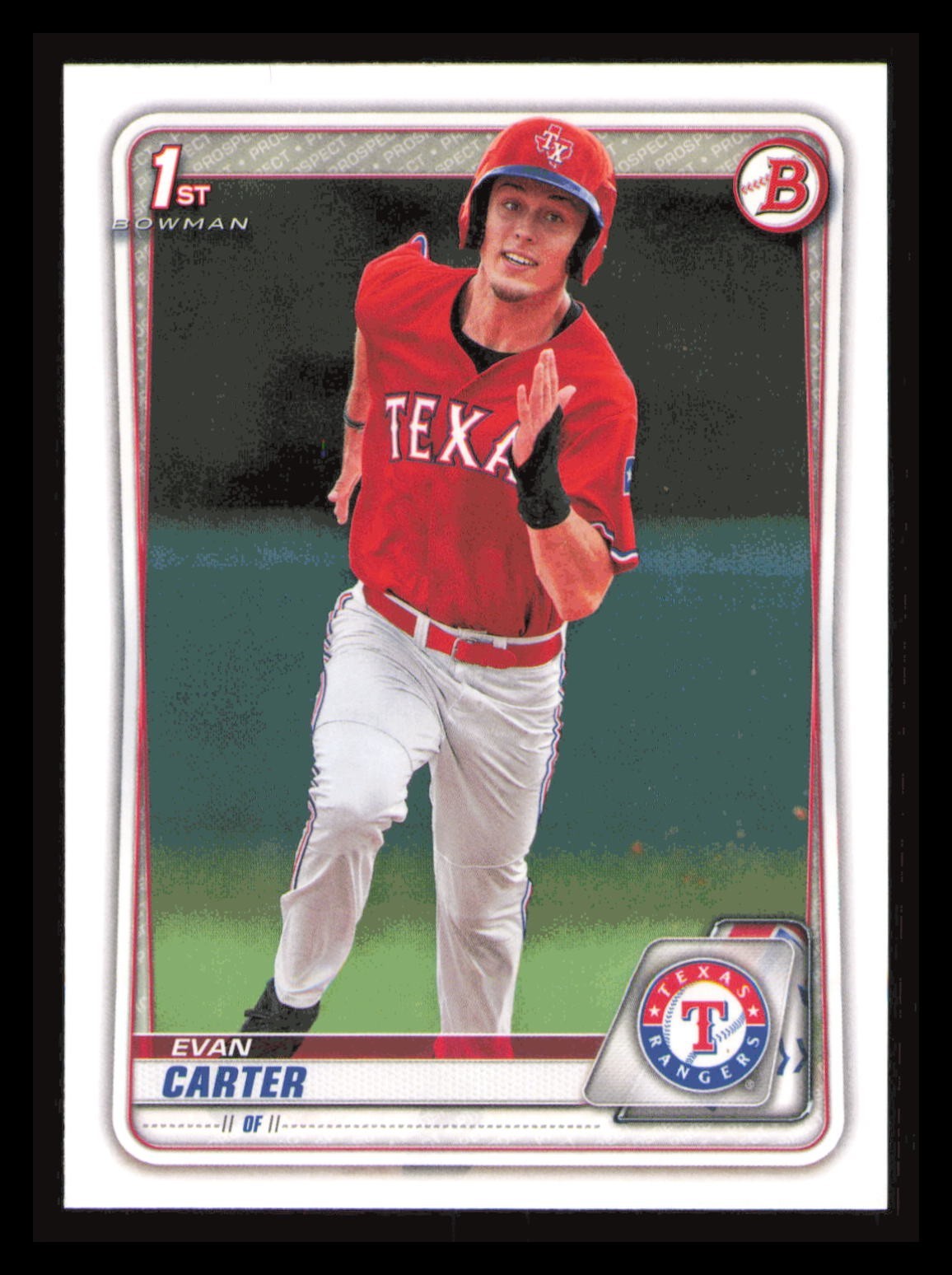 Evan Carter #BD-126 Baseball Cards 2020 Bowman Draft 1st Edition trading card — raw and PSA graded price guide