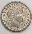 1908- P- Barber Dime - T247