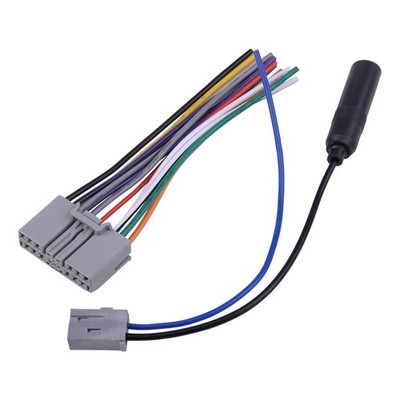 Radio Stereo Wire Harness & Antenna Adapter Fit for Acura MDX Honda Fit Jazz,