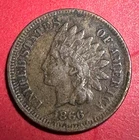 1866 US Indian Head Cent! XF Details! Semi Key Date! Old US Coin!