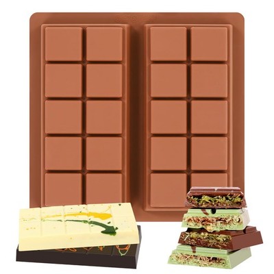 Fimary Dubai Chocolate Molds 1 Inch Deep, Silicone Dubai:Square, Choco:1PC 