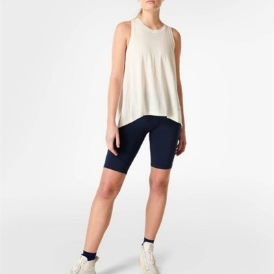 Sweaty Betty Easy Peazy Vest Tank Top Cream White Medium