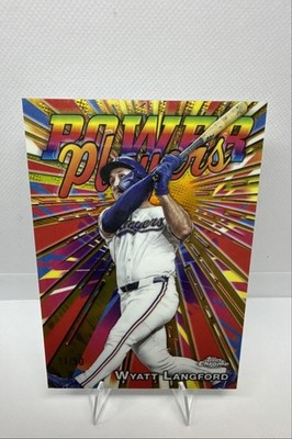 2025 Topps Chrome Update- Power Players Wyatt Langford #PP-39 Gold Refractor /50