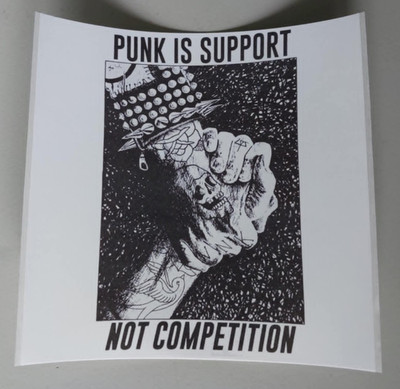 Punk is support not competition 10 cm Aufkleber Punkrock Punk