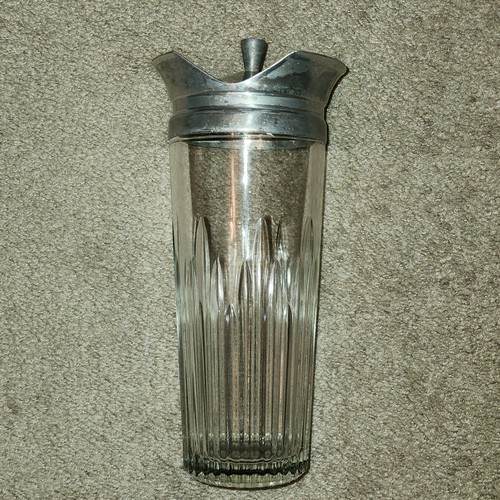 Vintage Retro Mid Century Indiana Glass - Heavy Cocktailer Shaker - 2 Spout Top - Picture 3 of 6