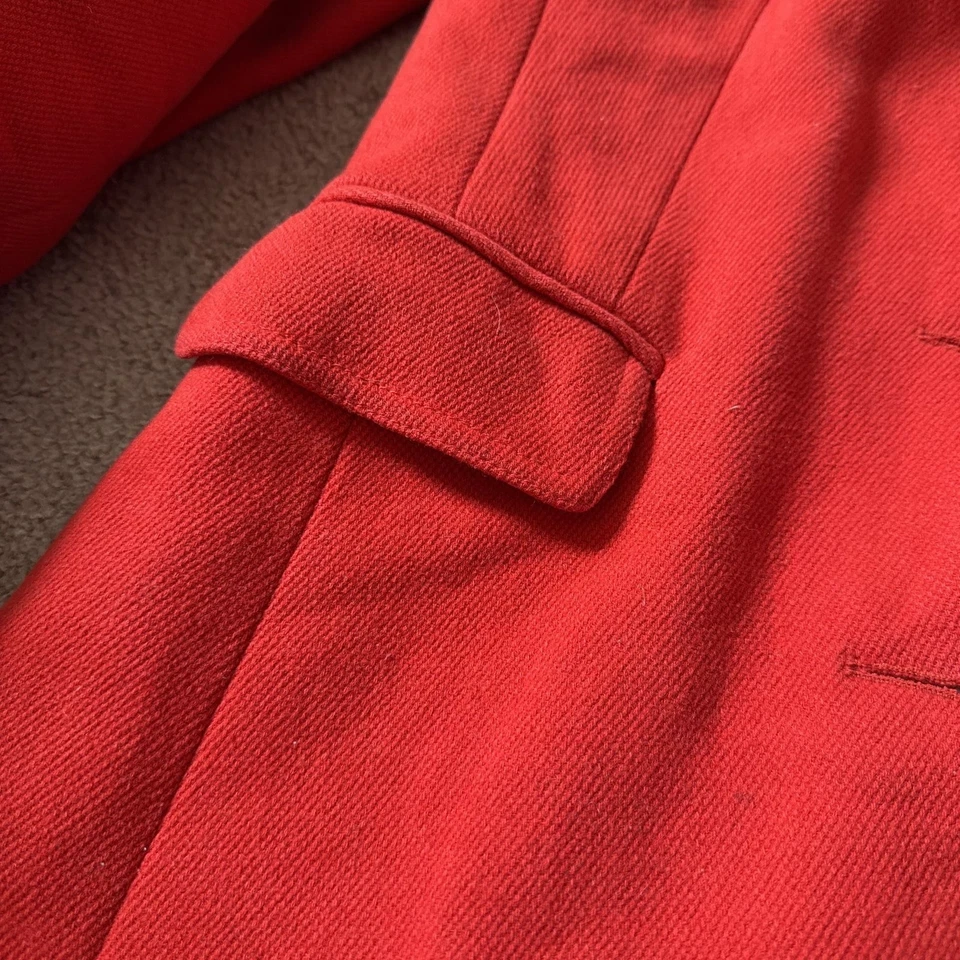 Abrigo de día para dama de doble tela J.Crew en lana roja con forro aislante Foto 4 de 4