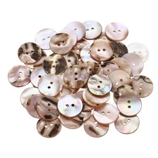 50 Pcs Natural Shell Button, 2 Hole 20mm Mother of Pearl Button, Purple
