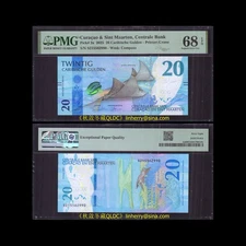 Curacao and Sint Maarten 20 Gulden, 2025, PMG68