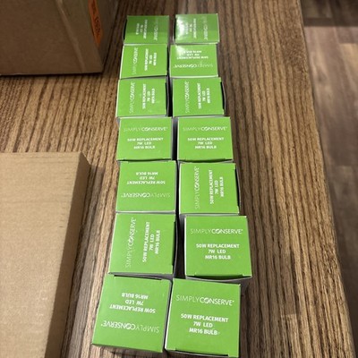 14 Simply Conserve 7W Light Bulbs Dimmable A19 LED Soft White 50 Watt Equivalent
