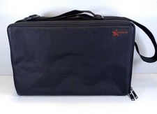 Vintage Starite Black Soft 60 Cassette Two-Sided Carrying Case with Strap Nylon