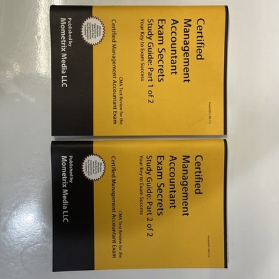 Certified Management Accountant Exam Secrets Study Guide, Part 1&2. Very Good.