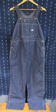 Vintage 1960s Lee Dark Denim Work Bib Overalls Jeans NOS 40 waist Union Tag USA
