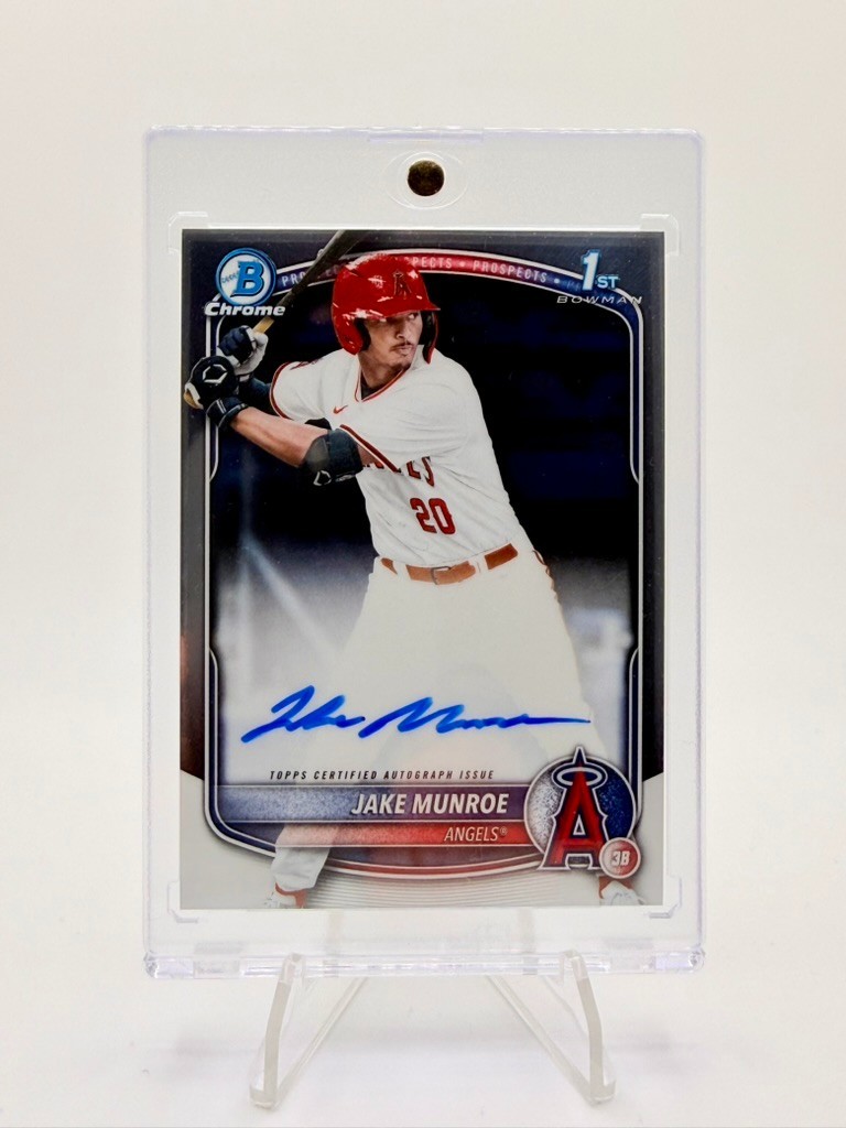 2025 Bowman Draft Jake Munroe 1st Chrome Prospect Auto #CPA-JMU Angels