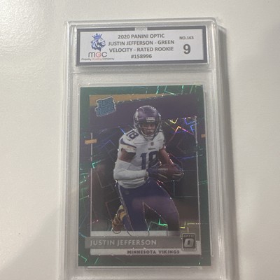 2020 Panini Donruss Optic - Rated Rookies Green Velocity Prizm Justin Jefferson