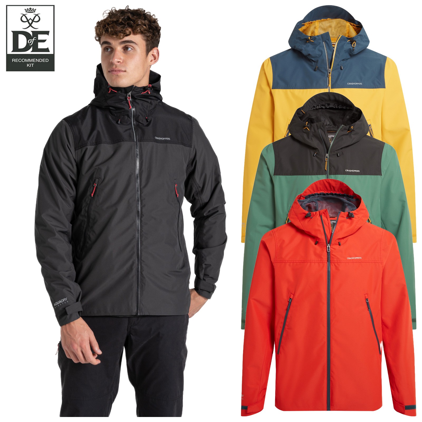 Men's Craghoppers Full Zip Waterproof Hooded Jacket Duke Of Ed 2025
