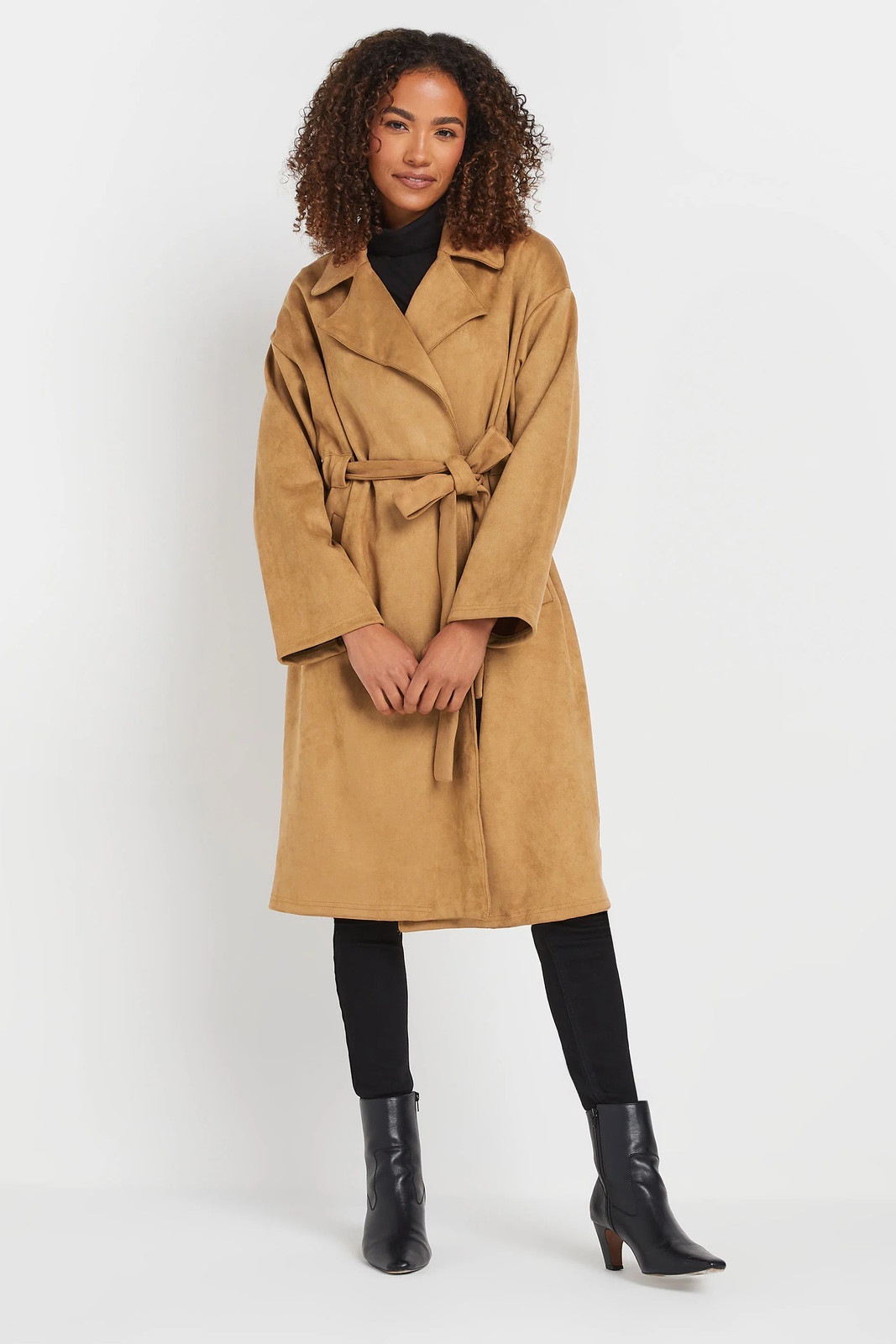 M&Co Women's Brown Faux Suede Jacket In | : Size 12 - Image 2
