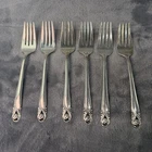 6 International Sterling Silver 6.5" Spring Glory Salid Forks 233.3 Grams  B358