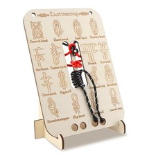 Learn Knot Training Board with 16 Knotting Methods - Wooden Knot Tying Kit for