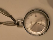 Rare Vintage Vulcain 17 Jewel Stainless Steel Men's Pocket Watch