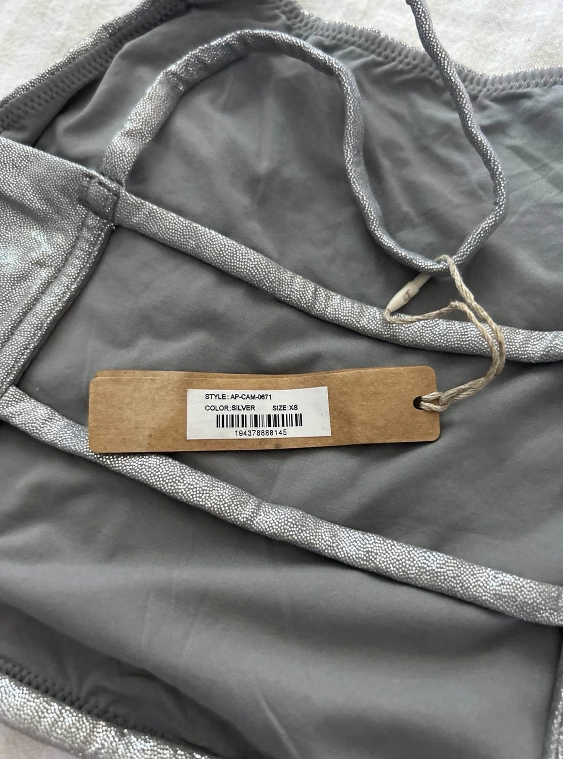 Skims Fits Everybody Metallic Strappy Back Cami NWT RARE image 2