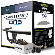 Für VW Touran Typ 1T1,1T2 Anhängerkupplung starr +eSatz 13pol 06- AHK