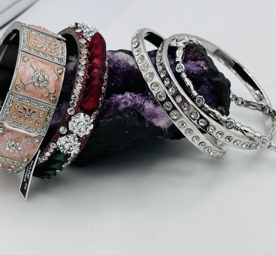 Romantic Crystal Bracelet Stack Set – Silver, Blu… - image 2