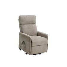 Poltrona Recliner Relax Alzapersona Tessuto Beige