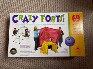 Crazy Forts! 69 Piece Buildable Indoor/Outdoor Play Fort Playset DIY