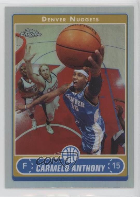 2006-07 Topps Chrome Refractor Carmelo Anthony #106 HOF f7e