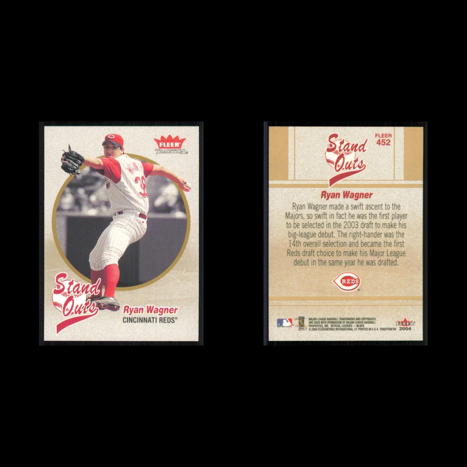 Tarjeta de béisbol Ryan Wagner #452 2004 Fleer Tradition Cincinnati Reds MLB casi nueva Foto 3 de 3