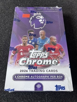 2026 Topps Chrome Premier League Hobby Box Includes 1 Auto Chase Max Dowman RC