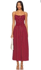 Maxi Vestido Faithfull the Brand Aya Tanga Tira de Vino Talla 10