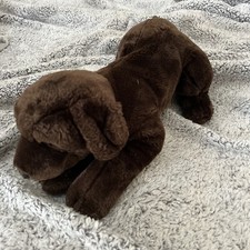 Vintage Toys R Us Animal Alley Chocolate Lab Brown Plush Dog
