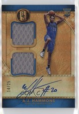 2016 Panini Gold Standard Rookie Jersey Double Prime AU /25 AJ Hammons Auto 13c7