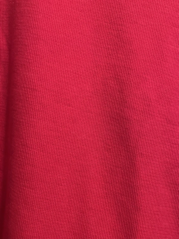 Túnica para mujer Jill mediana roja mezcla de algodón manga larga bolsillos suave informal Top Foto 3 de 4